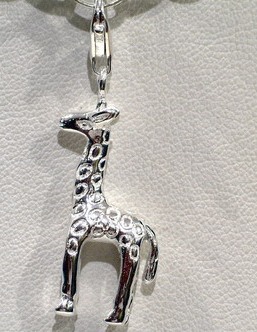 925 Silber Charm Giraffe, 23 x 15 mm, massiv ca. 3,5 Gramm