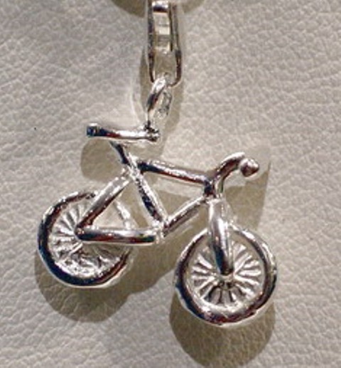 925 Silber Charm Fahrrad, ca. 15 x 13 mm
