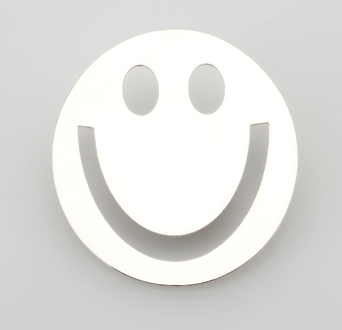 Silber, Lesezeichen "HAPPY" mit Karte "ein Lächeln von Herzen" Art. 1001910